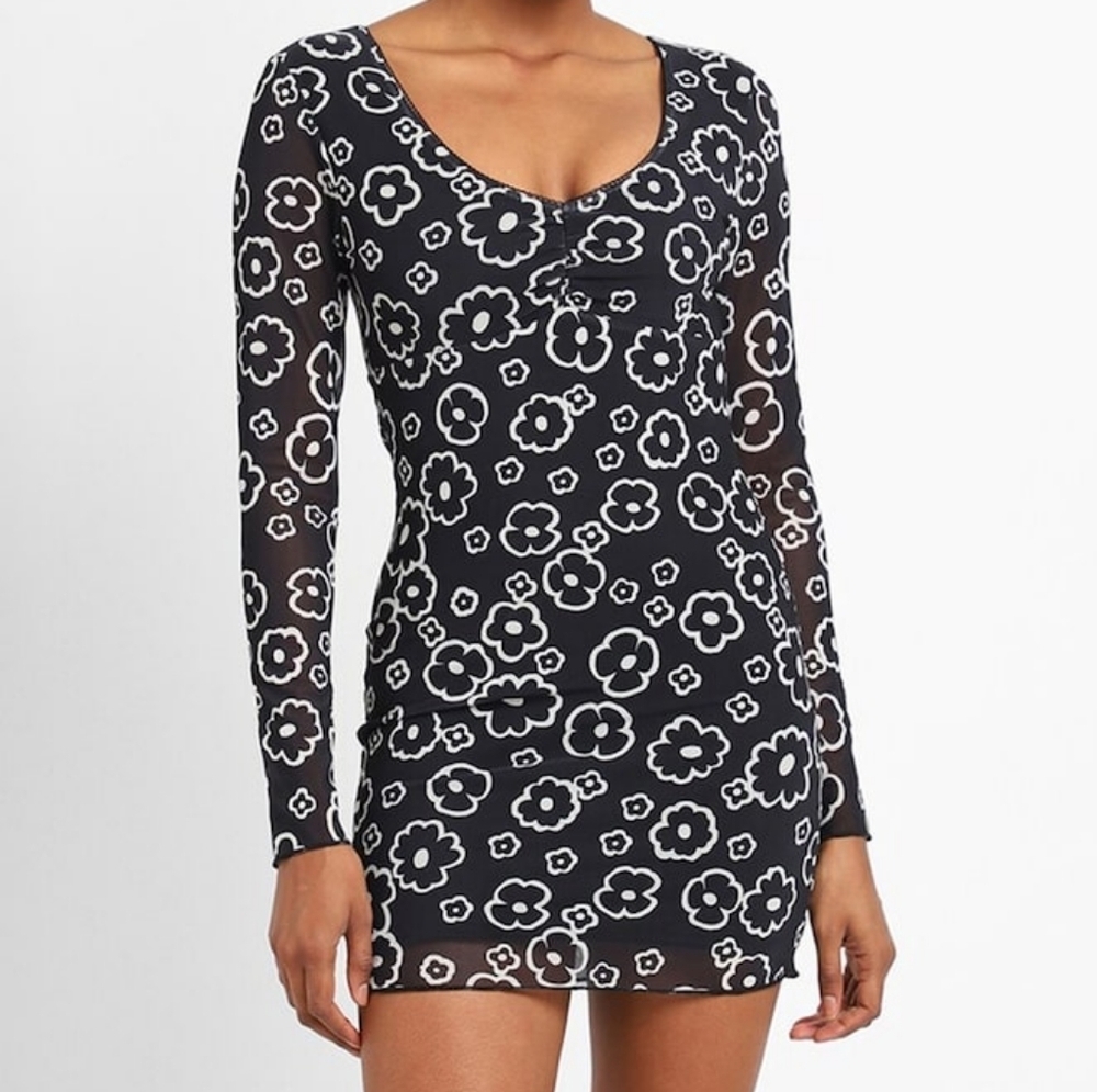 Forever 21 Juniors Long Sleeve Sheath Dress